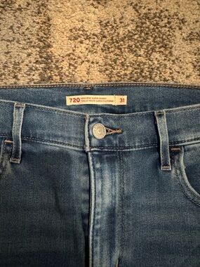 Levi's 720 High Rise Super Skinny Jeans - Blue Denim